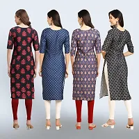 Women Stylish Crepe Straight Kurta-thumb1