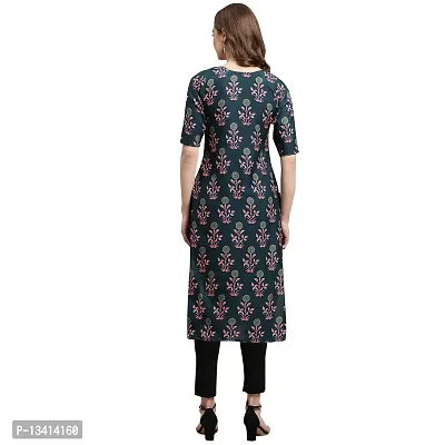 Women Crepe Digital Printed Straight Kurti Pack of 6-thumb5