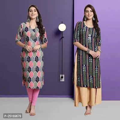 Fancy Crepe Kurtas For Women Pack Of 2