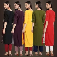 Fancy Crepe Kurtis For Women Pack Of 5-thumb1