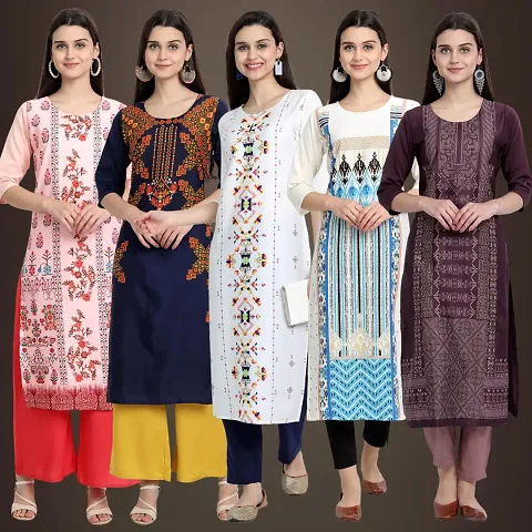 Stylish Fancy Kurtis Pack Of 5