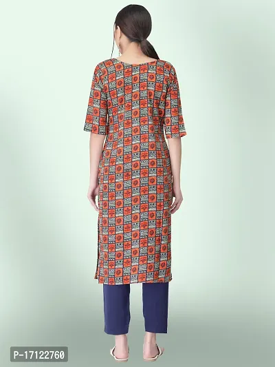 Women Stylish Crepe Printed Straight Kurta-thumb3