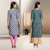 Fancy Rayon Kurtis For Women Pack Of 2-thumb1