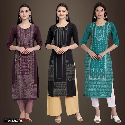 Fancy Crepe Kurtis for Women Pack Of 3