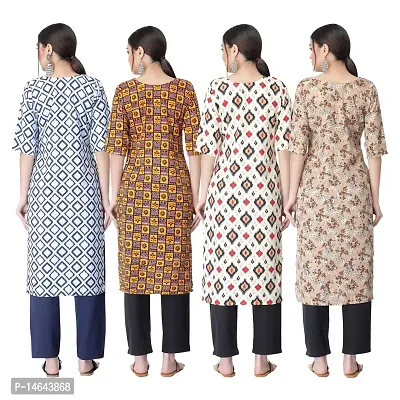 New Crepe Combo Printed Kurtis For Women Pack Of 4-thumb2