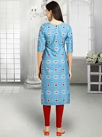 Stylish Blue Crepe Stitched Kurta For Women-thumb1