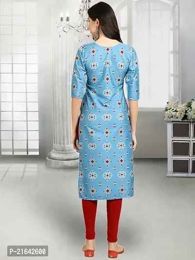 Stylish Blue Crepe Stitched Kurta For Women-thumb2