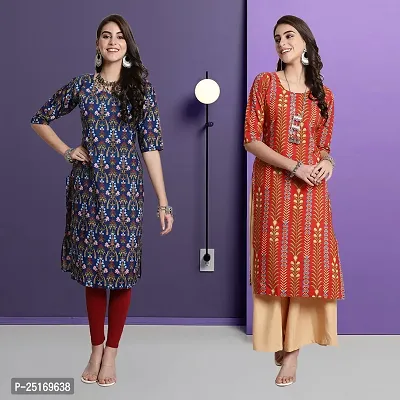 Fancy Crepe Kurtas For Women Pack Of 2