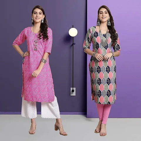 Fancy Rayon Kurtis For Women Pack Of 2