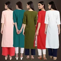 Fancy Crepe Kurtis For Women Pack Of 5-thumb1