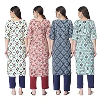 New Crepe Combo Printed Kurtis For Women Pack Of 4-thumb1