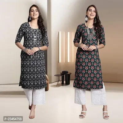 Fancy Rayon Kurtis For Women Pack Of 2