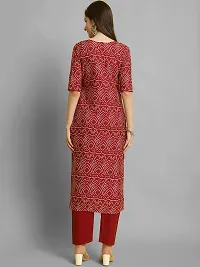 Stylish Maroon Crepe Printed Kurta Bottom Set For Women-thumb2