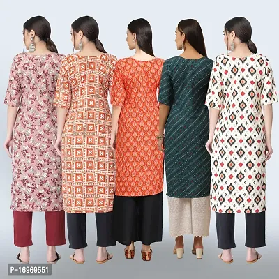 Women Stylish Crepe Printed Staright Kurta-thumb2