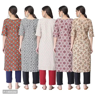 New Crepe Printed Kurtis Combo For Women Pack Of 5-thumb2