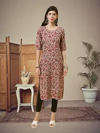 Stylish Multicoloured Crepe Printed Kurta For Women Combo Of 2-thumb2