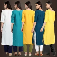 Fancy Crepe Kurtis For Women Pack Of 5-thumb1