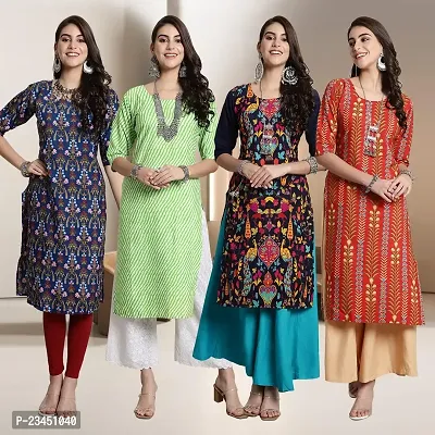 Fancy Crepe Kurtis for Women Pack Of 4