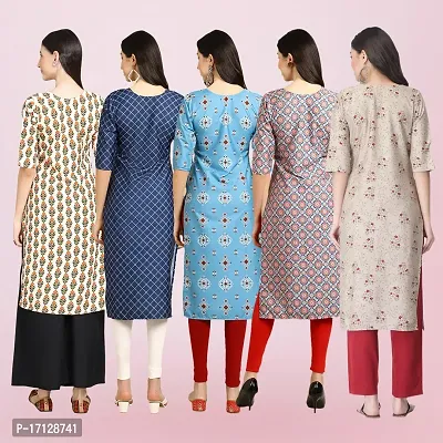 Women Stylish Crepe Printed Straight Kurta-thumb2