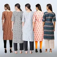 Women Stylish Crepe Printed Staright Kurta-thumb1