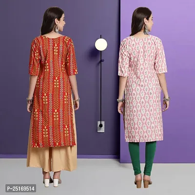 Fancy Crepe Kurtas For Women Pack Of 2-thumb2