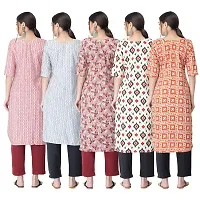 New Crepe Printed Kurtis Combo For Women Pack Of 5-thumb1