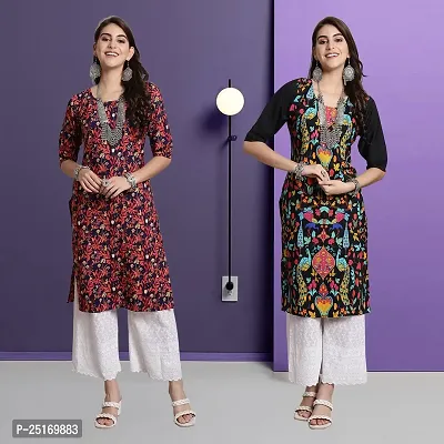 Fancy Crepe Kurtas For Women Pack Of 2