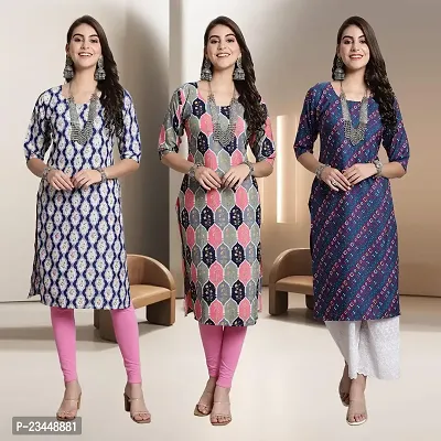 Fancy Rayon Kurtis For Women Pack Of 3