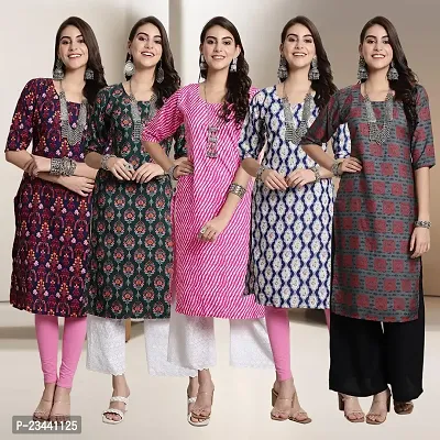 Fancy Crepe Kurtis For Women Pack Of 5