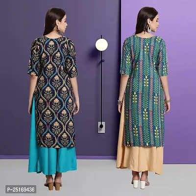 Fancy Crepe Kurtas For Women Pack Of 2-thumb2