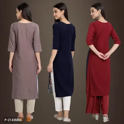 Fancy Crepe Kurtis for Women Pack Of 3-thumb2