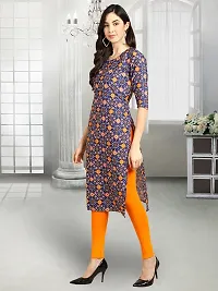 Stylish Multicoloured Crepe Stitched Kurta For Women-thumb1