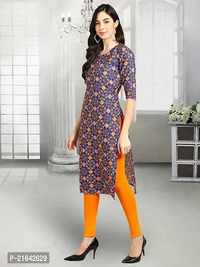 Stylish Multicoloured Crepe Stitched Kurta For Women-thumb2