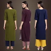 Fancy Crepe Kurtis for Women Pack Of 3-thumb1