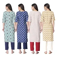 New Crepe Combo Printed Kurtis For Women Pack Of 4-thumb1