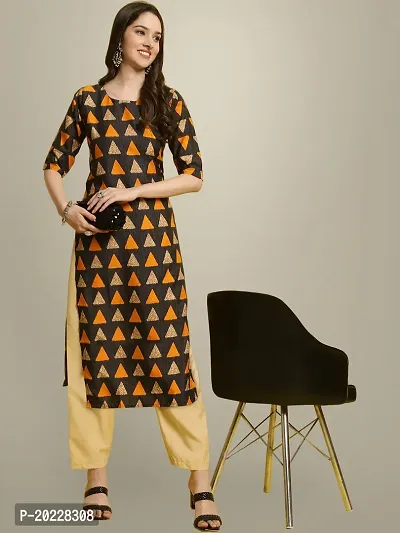 Stylish Crepe Printed Kurti For Women-thumb0