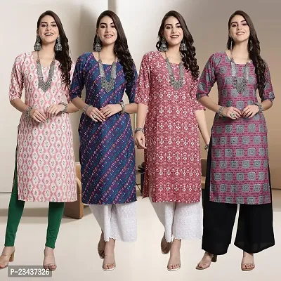 Fancy Crepe Kurtis for Women Pack Of 4-thumb0