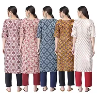 New Crepe Printed Kurtis Combo For Women Pack Of 5-thumb1