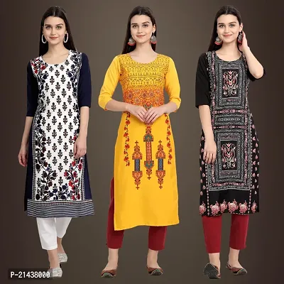 Fancy Crepe Kurtis for Women Pack Of 3