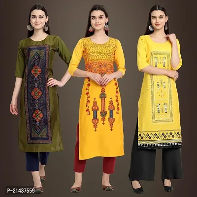 Fancy Crepe Kurtis for Women Pack Of 3