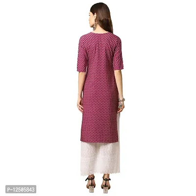 Women Crepe Digital Printed Straight Kurti  Pack of 3-thumb2