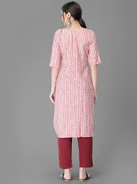 Stylish Crepe Printed Straight Kurta With Pant Set For Women-thumb2