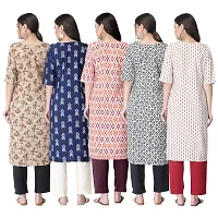 New Crepe Printed Kurtis Combo For Women Pack Of 5-thumb1