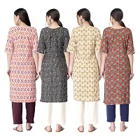 New Crepe Combo Printed Kurtis For Women Pack Of 4-thumb1