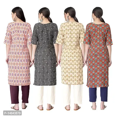 New Crepe Combo Printed Kurtis For Women Pack Of 4-thumb2