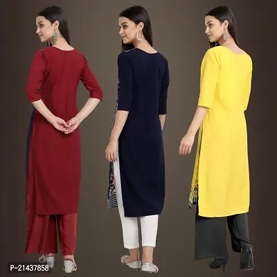 Fancy Crepe Kurtis for Women Pack Of 3-thumb2