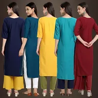 Fancy Crepe Kurtis For Women Pack Of 5-thumb1