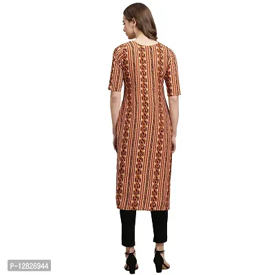 Women Crepe Digital Printed Straight Kurti { Pack of 5 }-thumb4