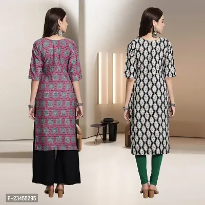 Fancy Rayon Kurtis For Women Pack Of 2-thumb2