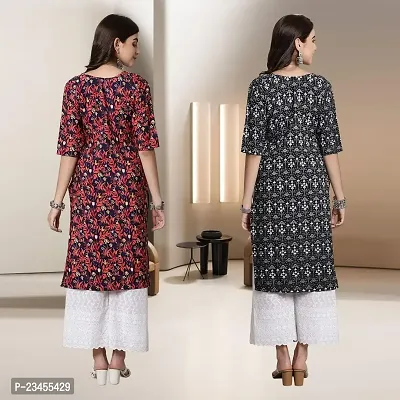 Fancy Rayon Kurtis For Women Pack Of 2-thumb2